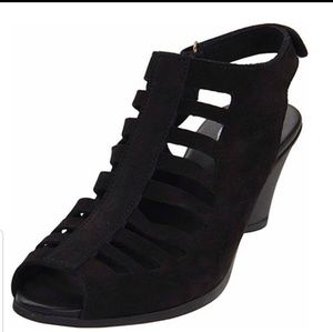 Arche suede caged open toe heels